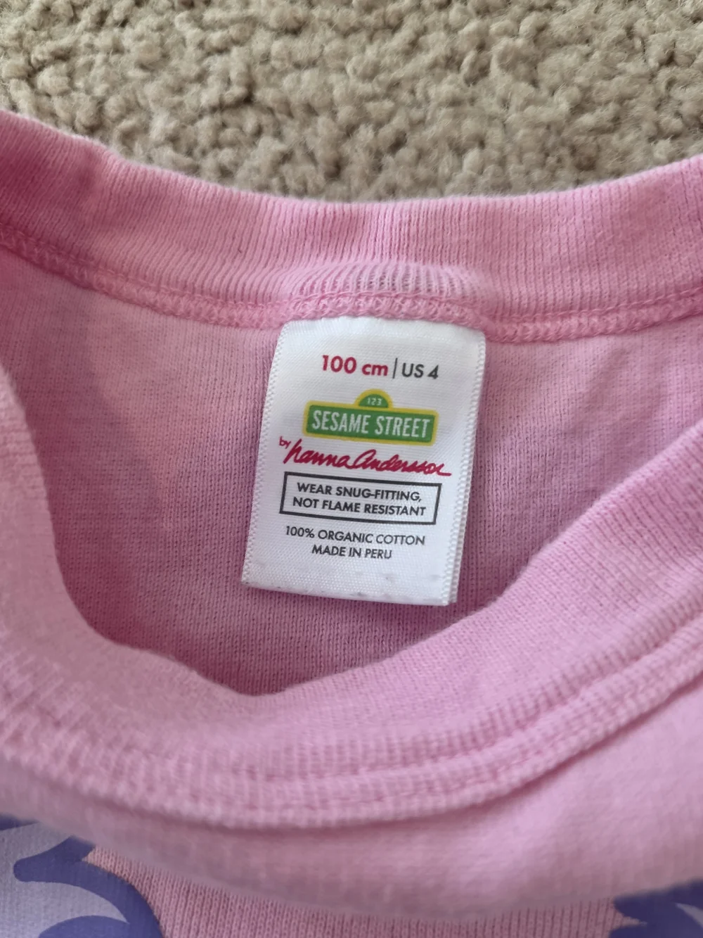Sesame Street Hanna Anderrson Pink Abby Cadabby Pajama Set Pjs 4t Sesame Street